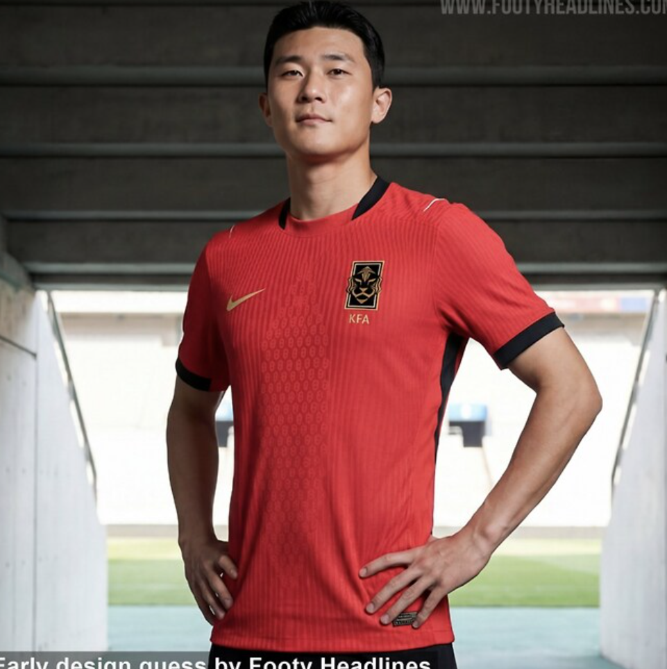 대한민국, 북중미WC 홈 유니폼 색상+디자인 레드+골드+블랙 조화